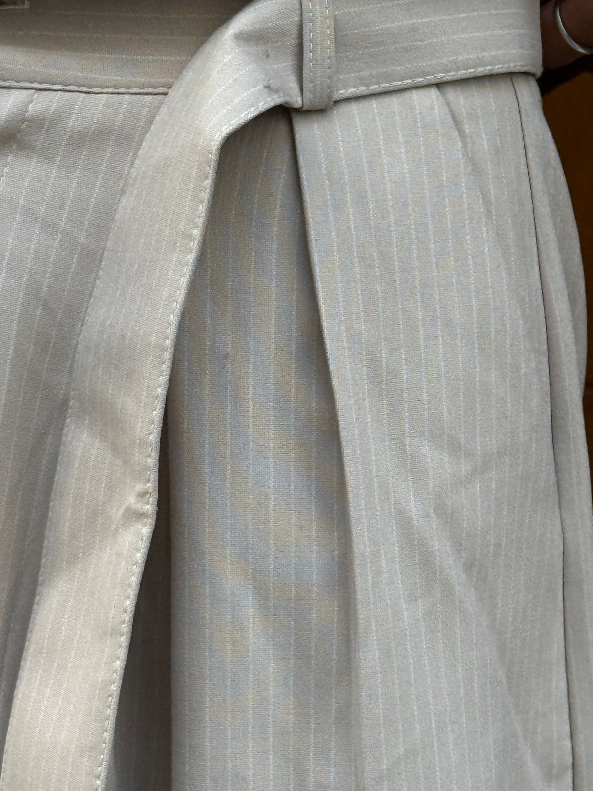 TROUSER PANTS OVERSIZE RAYURES (BEIGE) V80-63