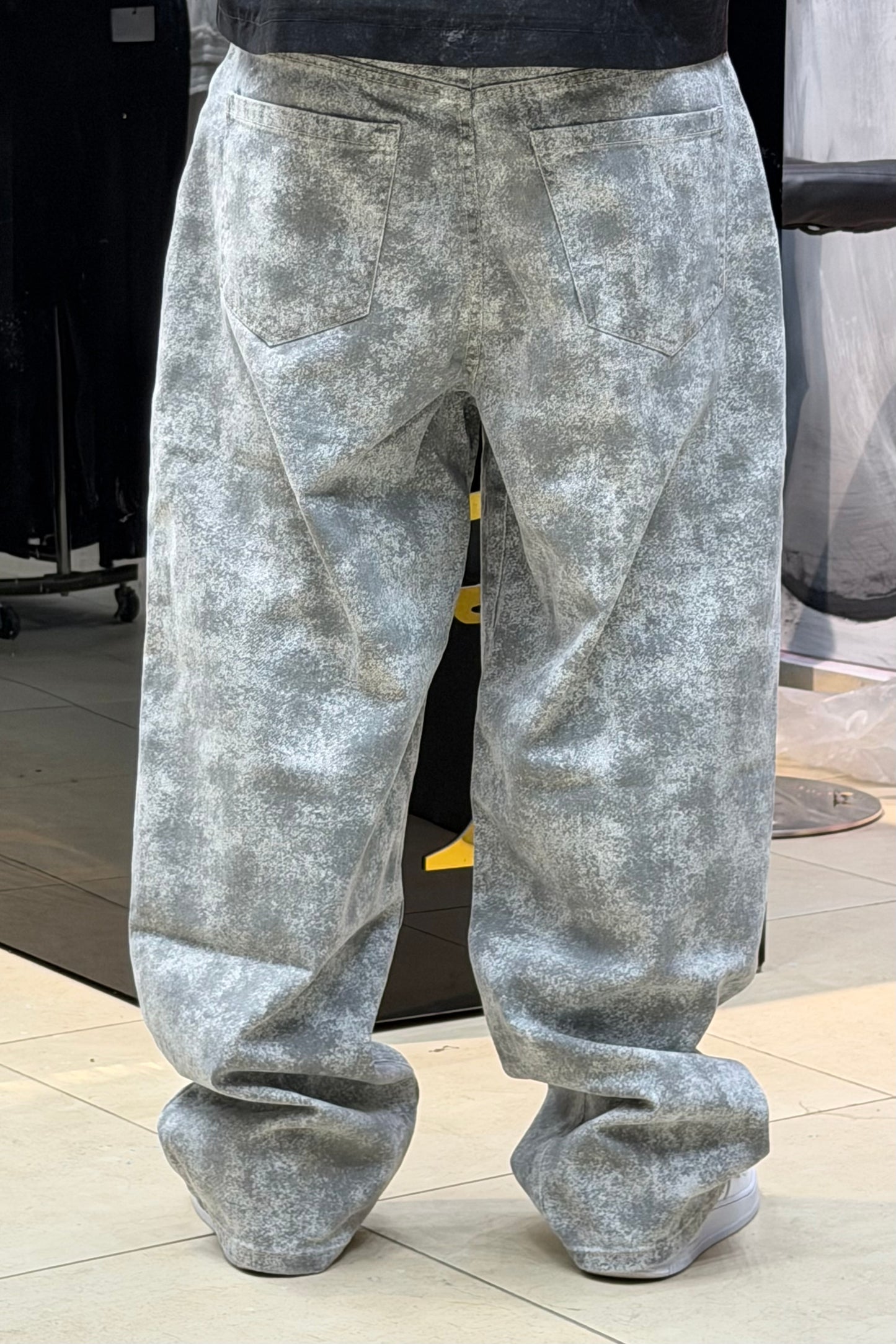 BAGGY JEANS IMPRIMÉ GRIS BEIGE SK