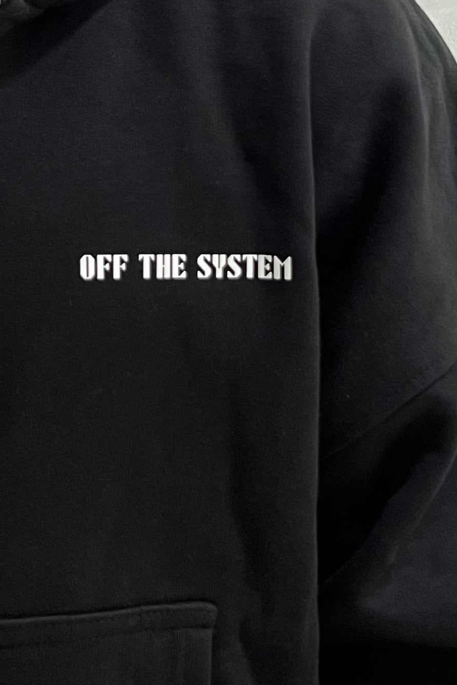CROPPED ZIPPED HOODIE (NOIR)
