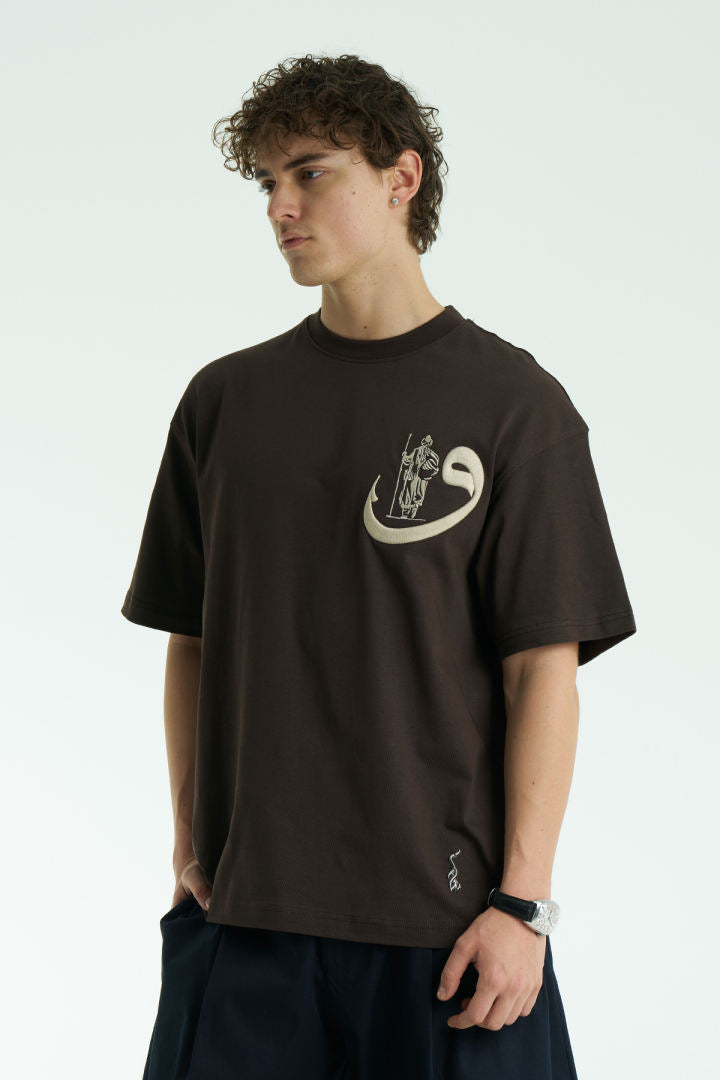 T-SHIRT SW BROWN 5105