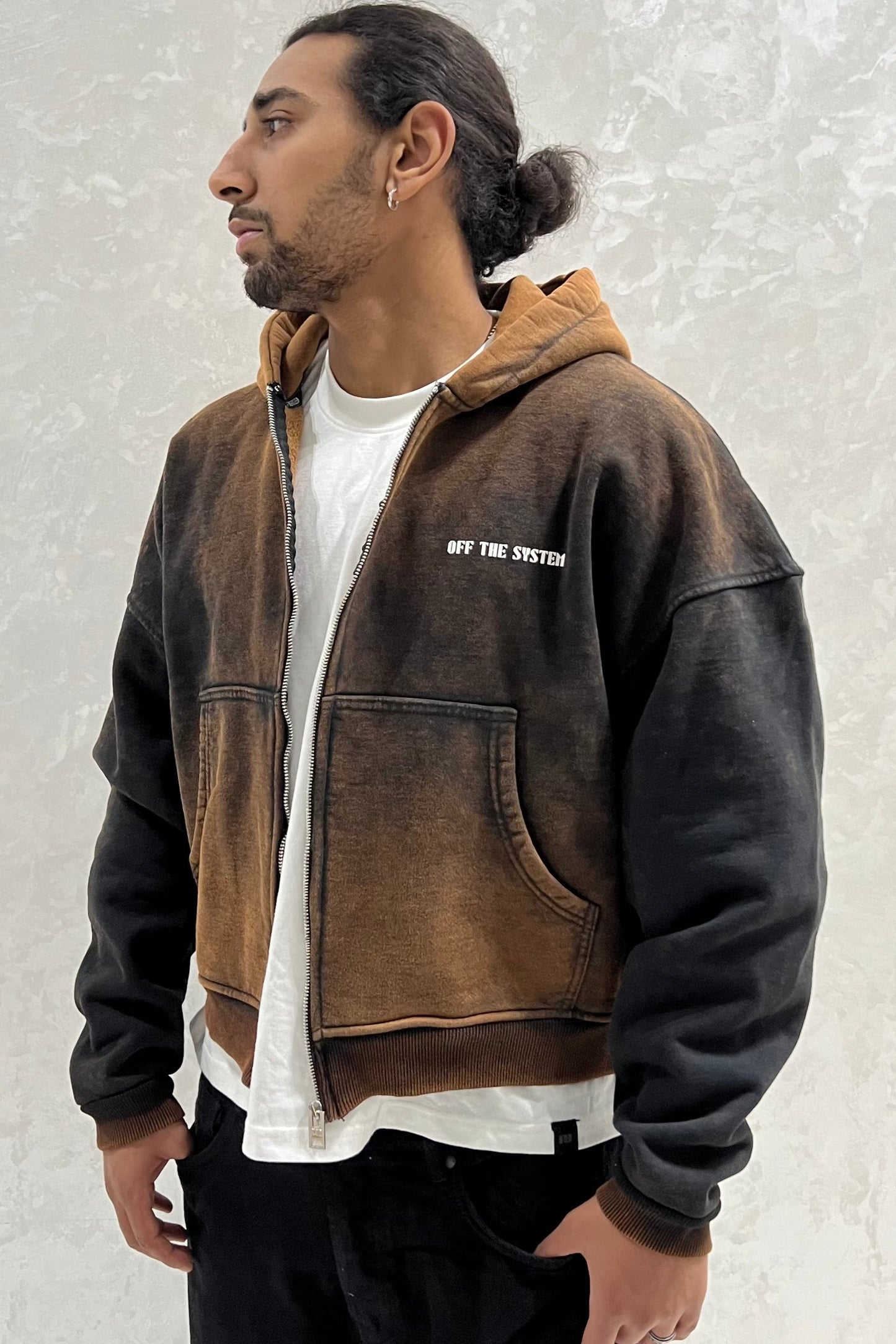 CROPPED ZIPPED HOODIE (DELAVE)