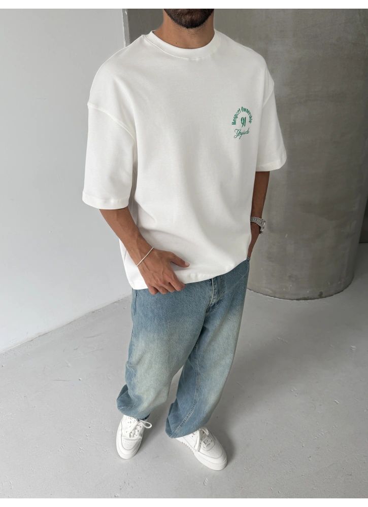 T-SHIRT CROP VM RESPECT WHITE V70-174