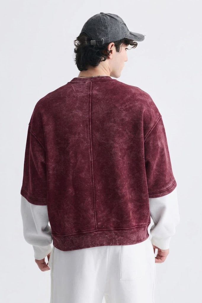 SWEATSHIRT BLESSED BURGUNDY ES E71-199