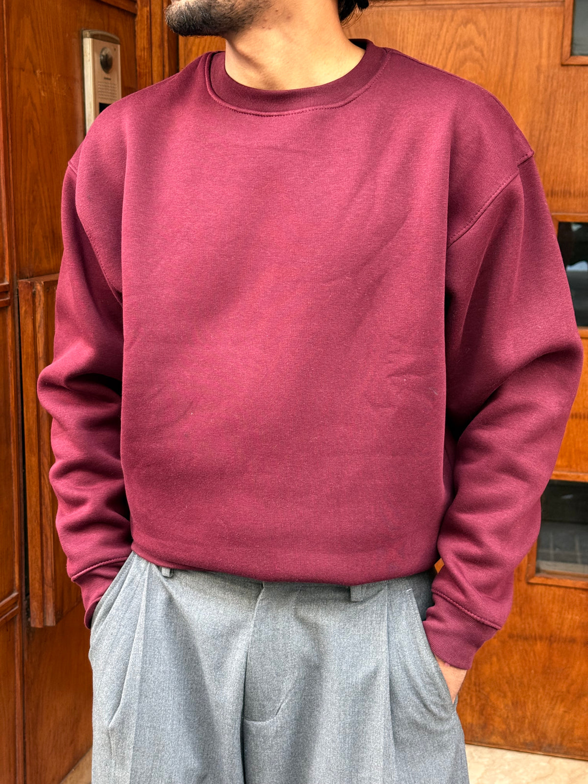 SWEATSHIRT BASIC JL BURGUNDY