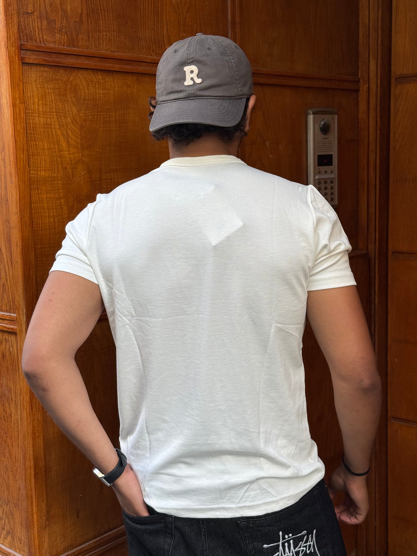 T-SHIRT SLIM FIT WHITE NGR 099