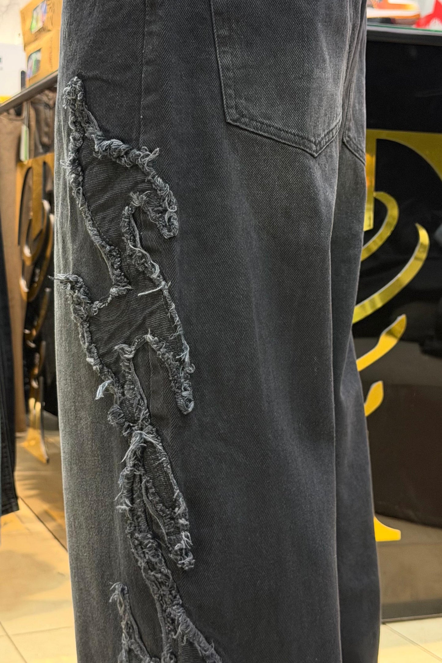 BAGGY JEANS FIRE NOIR