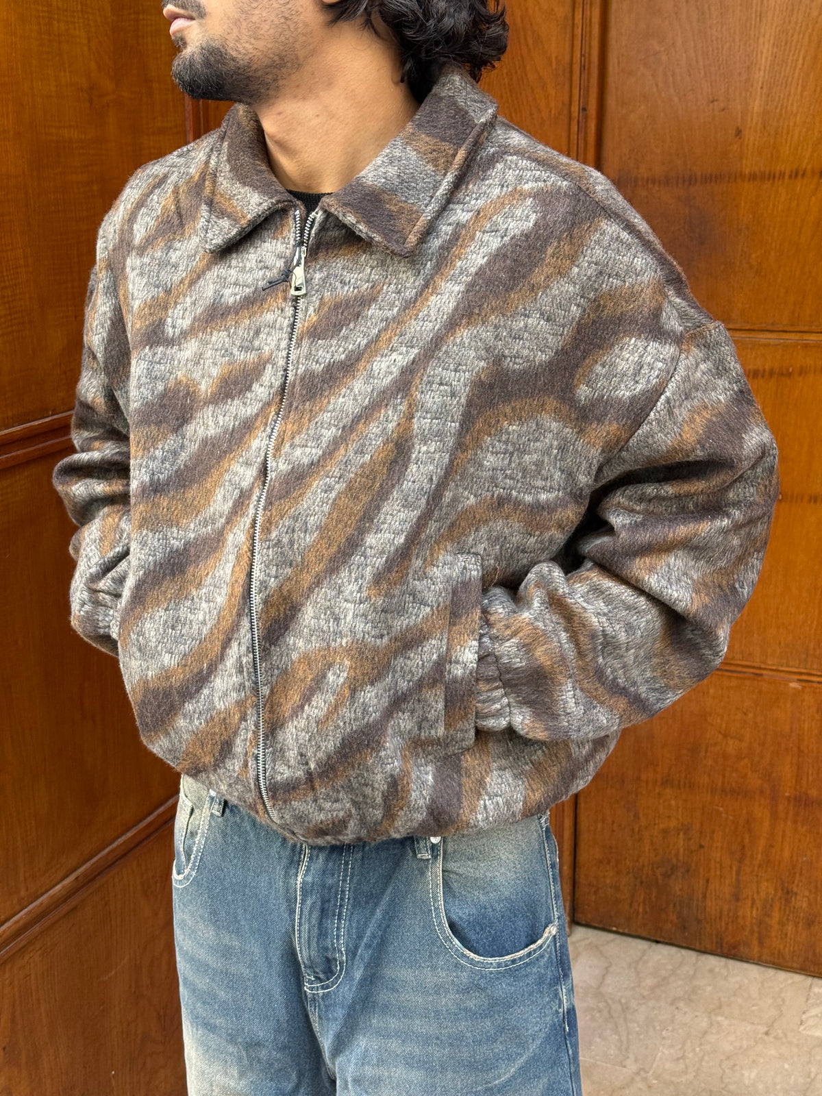JACKET ZEBRA BROWN PZ