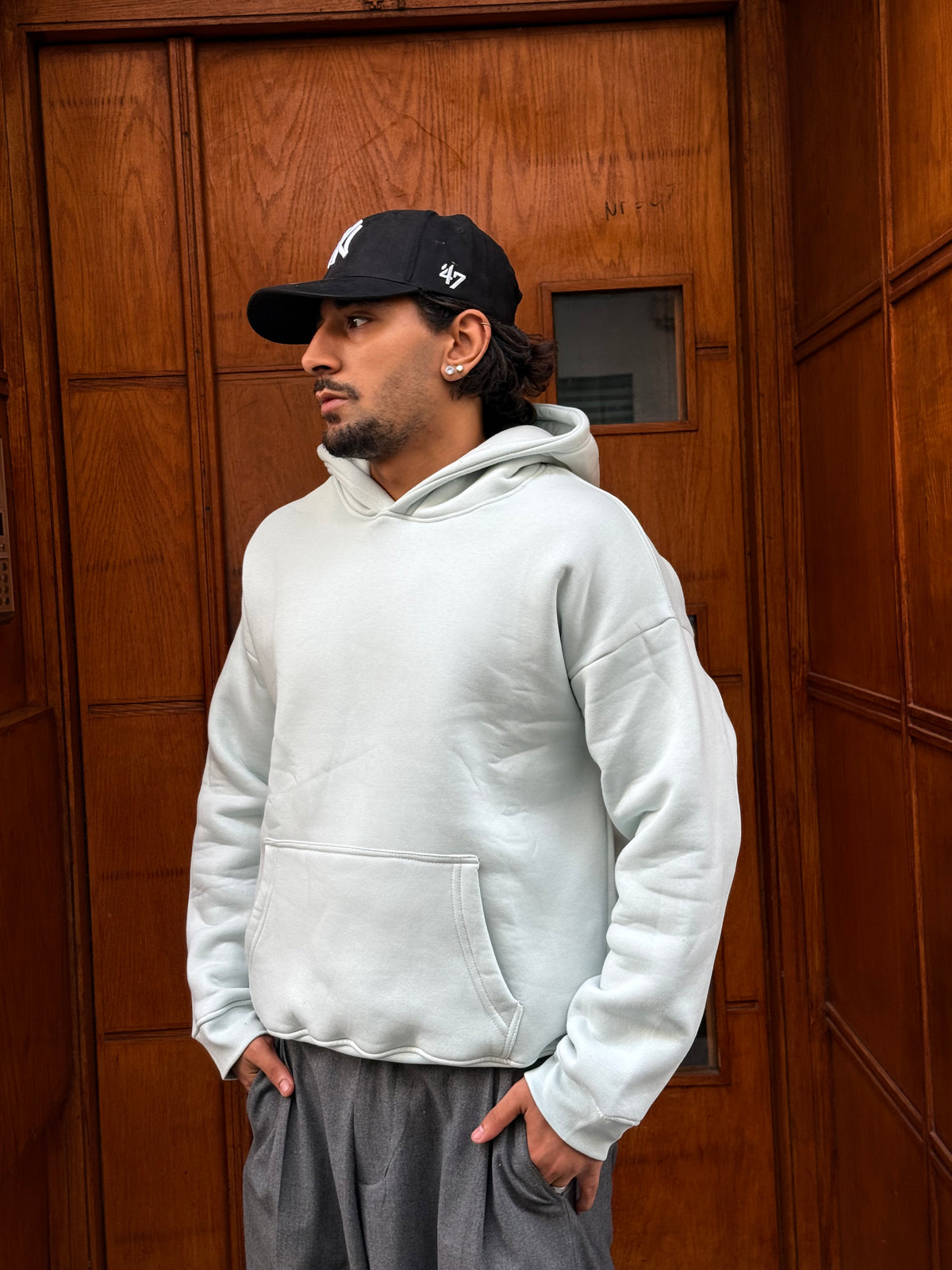 HOODIES BASIC LIGHT GREEN OVX