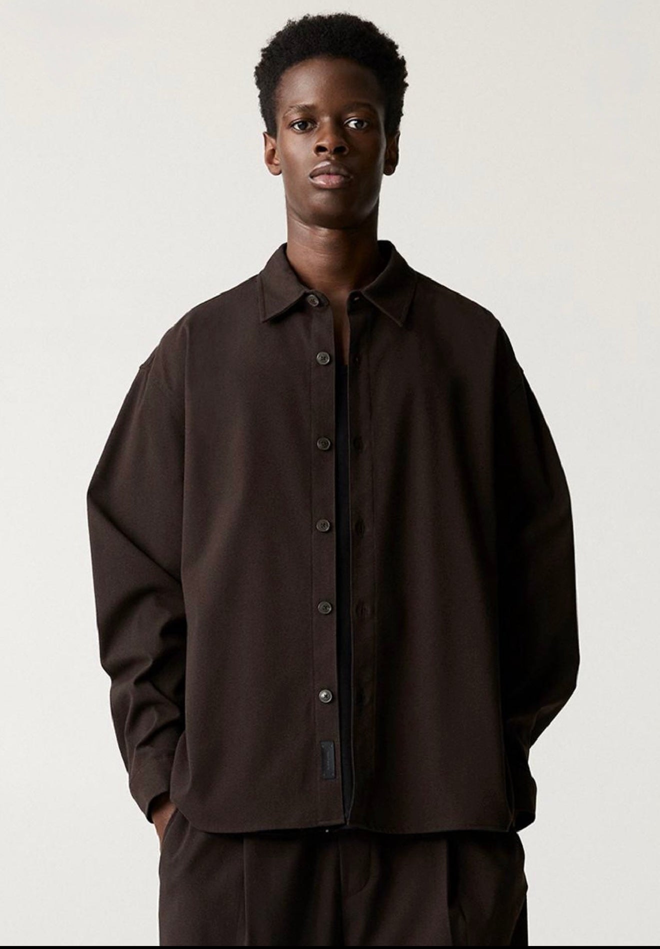 CHEMISE MARRON P&B