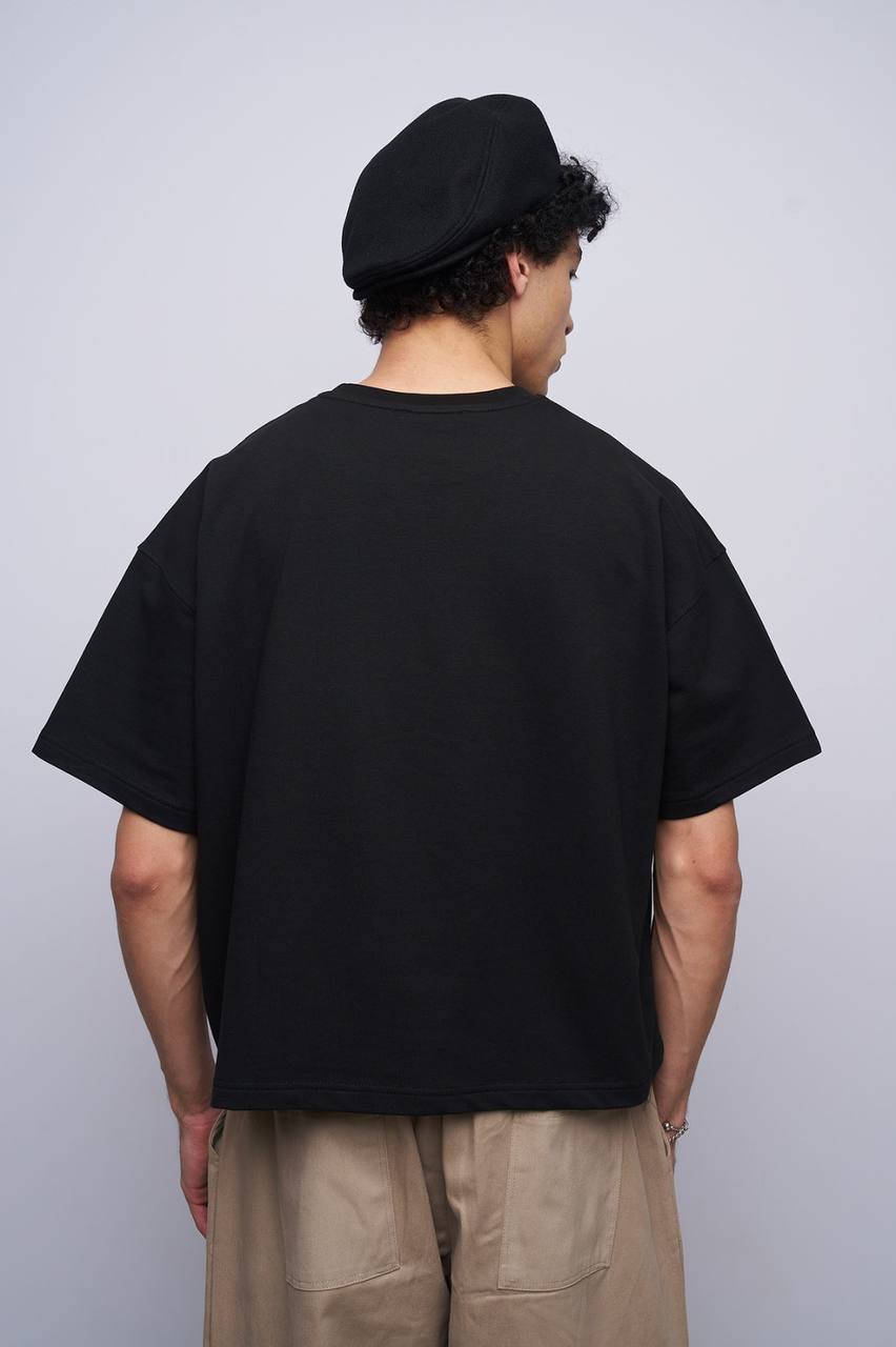 T-SHIRT CROPPED BOYS MINIGHT BLACK BR 20-217
