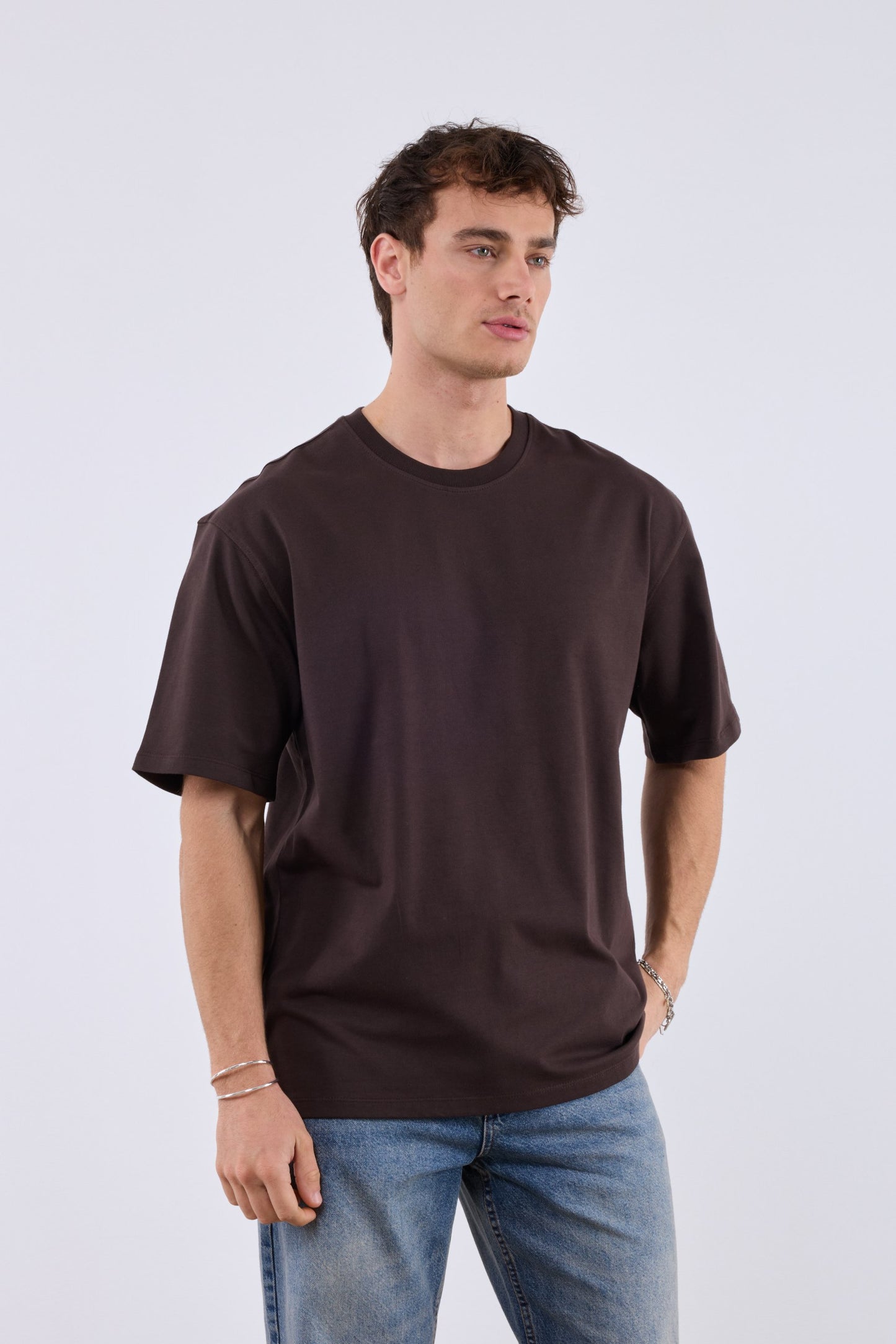 T-SHIRT OVERSIZE BASIC BROWN 261031