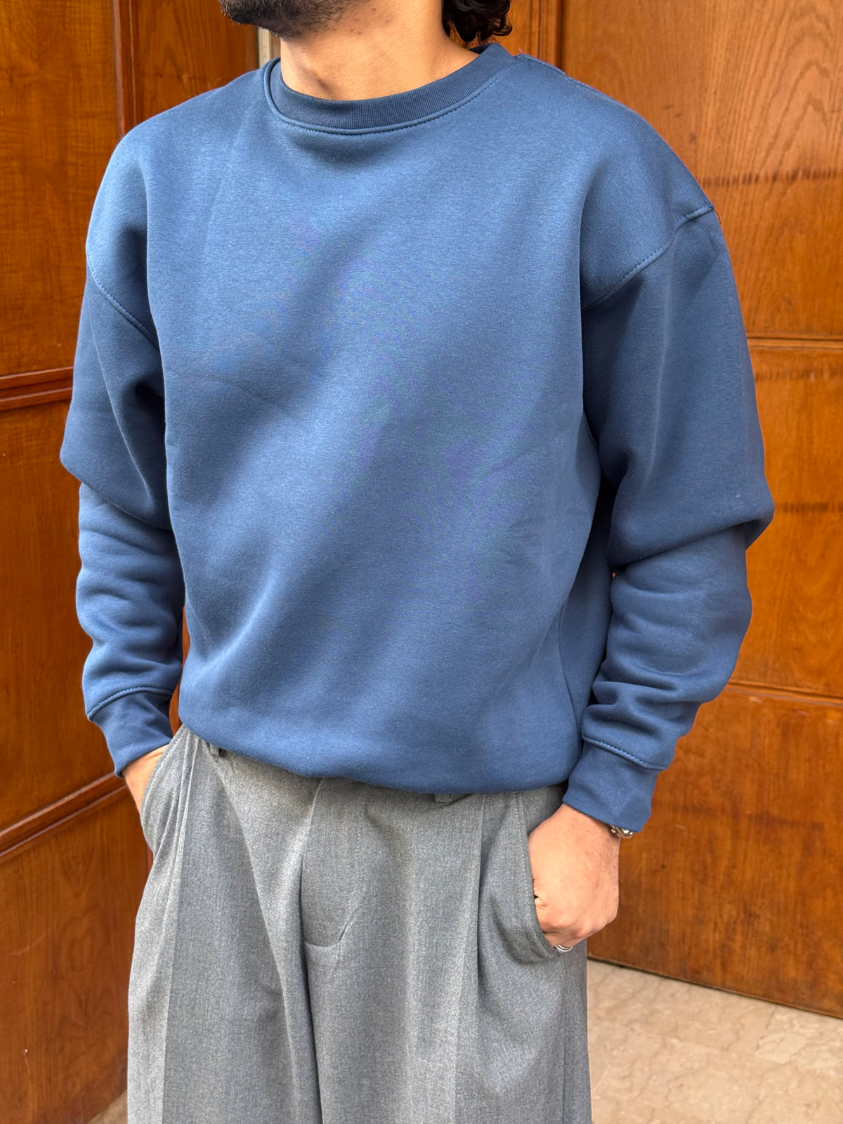 SWEATSHIRT BASIC JL NAVY BLUE