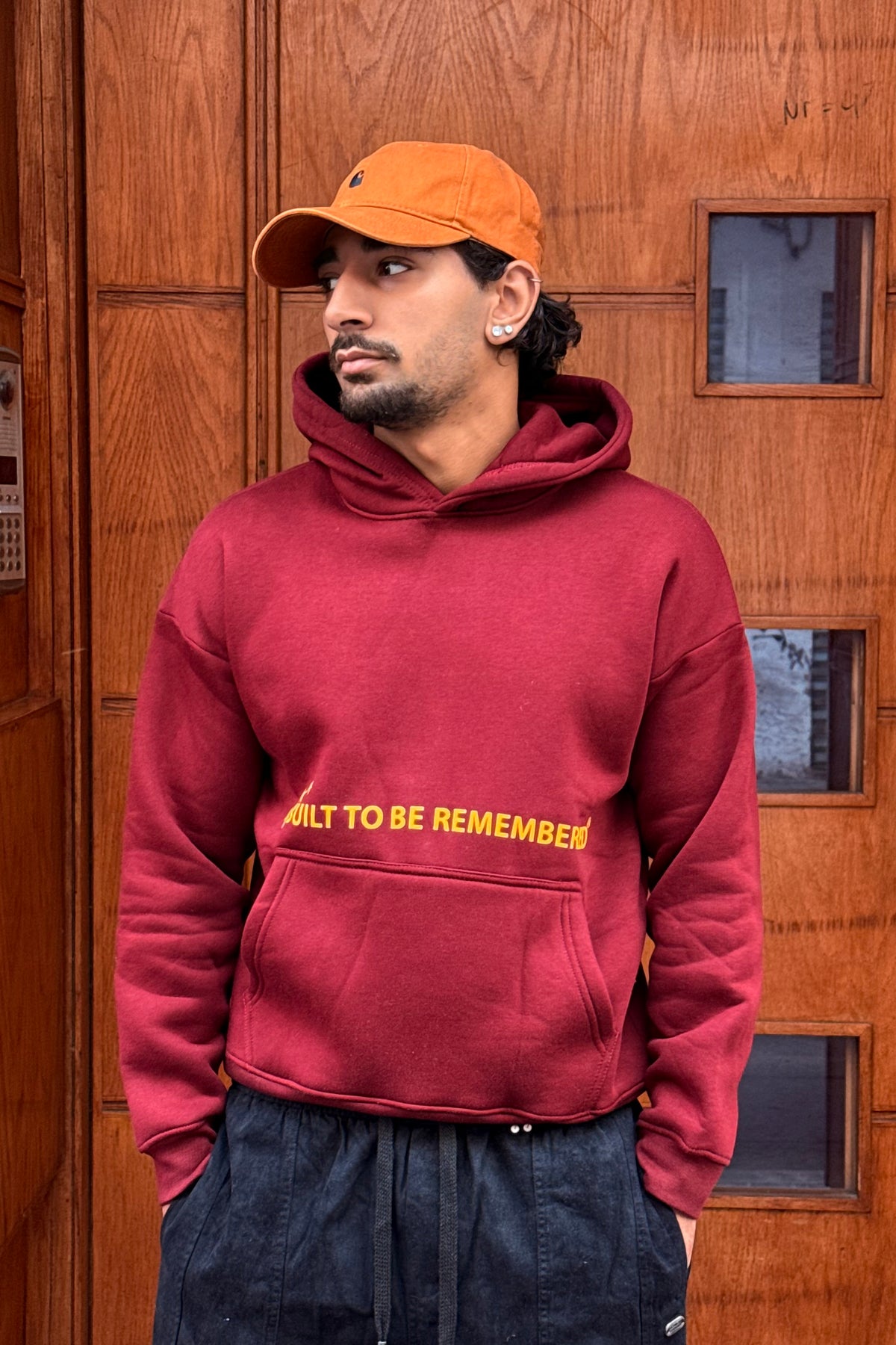 HOODIES STARS BURGUNDY OVX