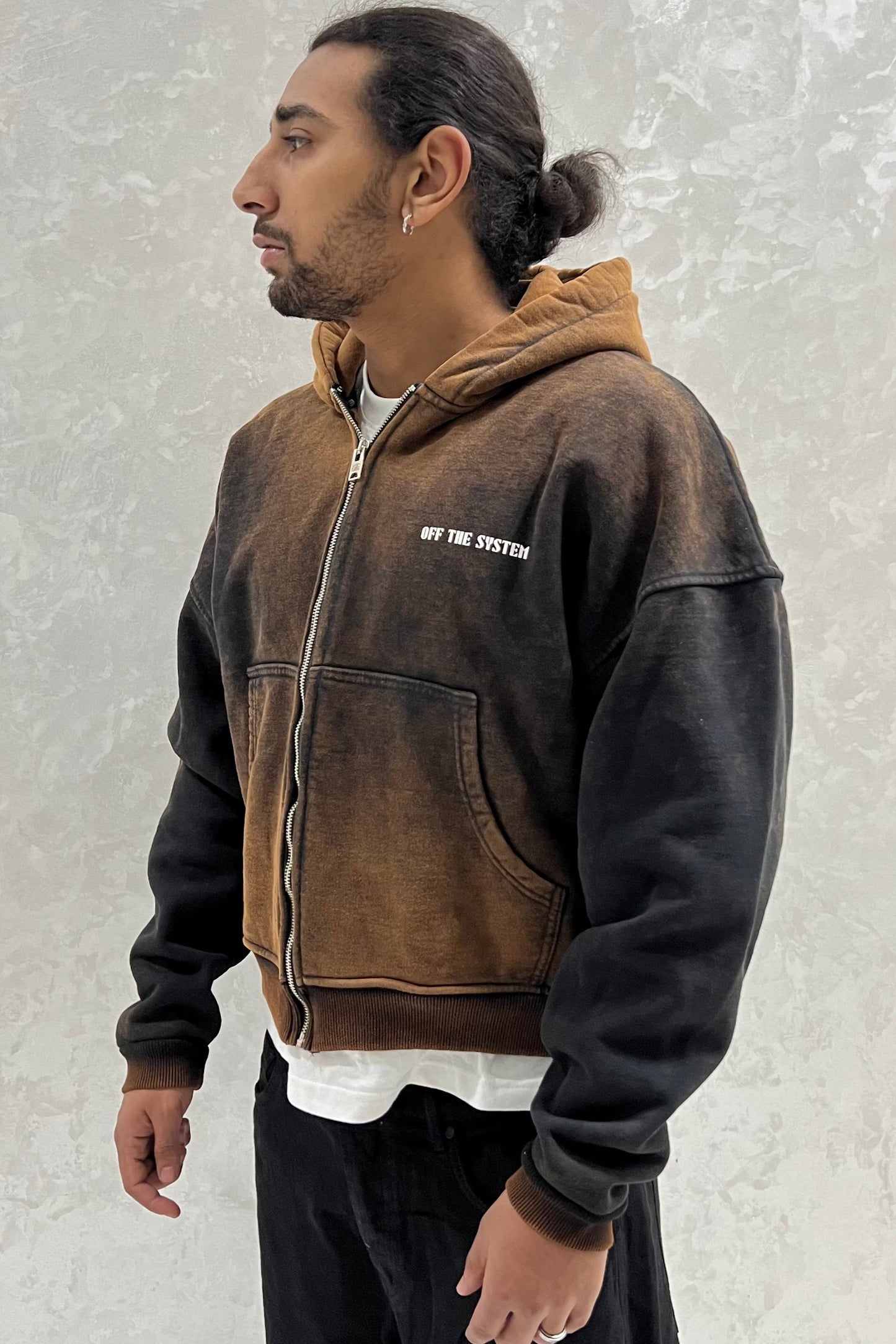 CROPPED ZIPPED HOODIE (DELAVE)