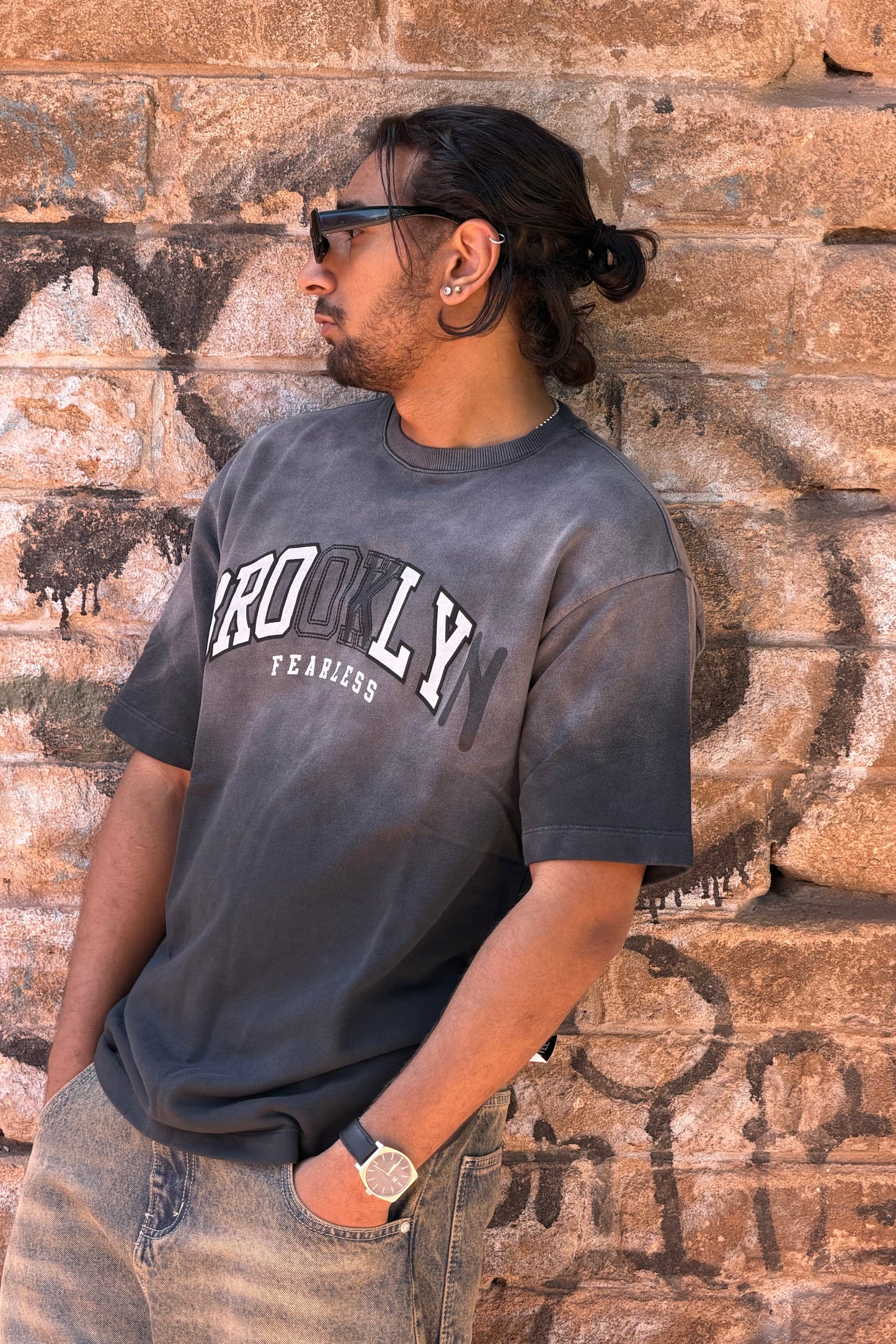 T-SHIRT WASHED BROOKLYN BLACK