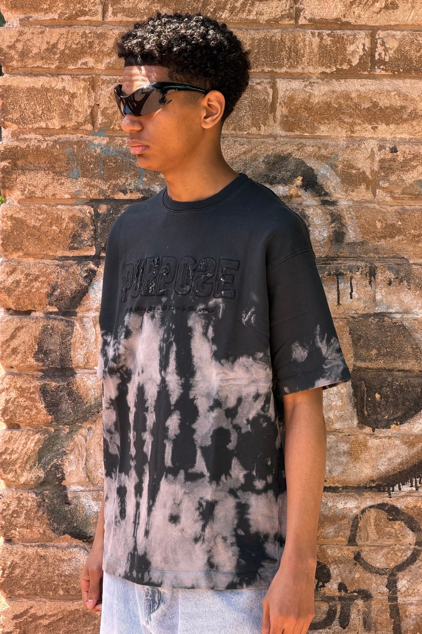 T-SHIRT WASHED PURPOSE BLACK