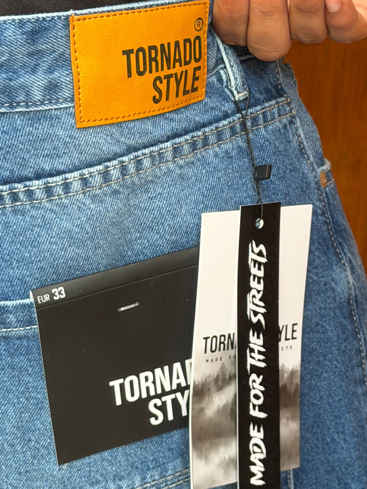 BAGGY JORTS TORNADO STYLE (BLEU)