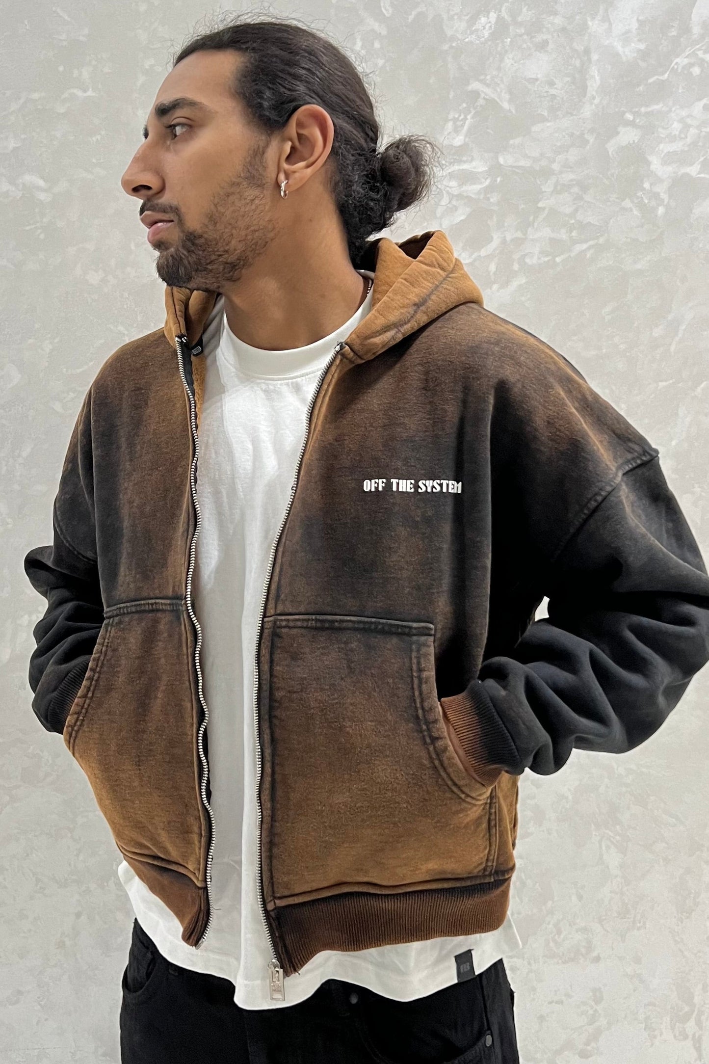 CROPPED ZIPPED HOODIE (DELAVE)