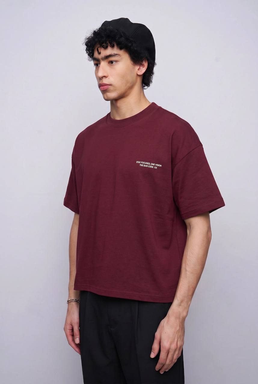 T-SHIRT CROPPED BAR.CODE 123 CHERRY BR 20-252