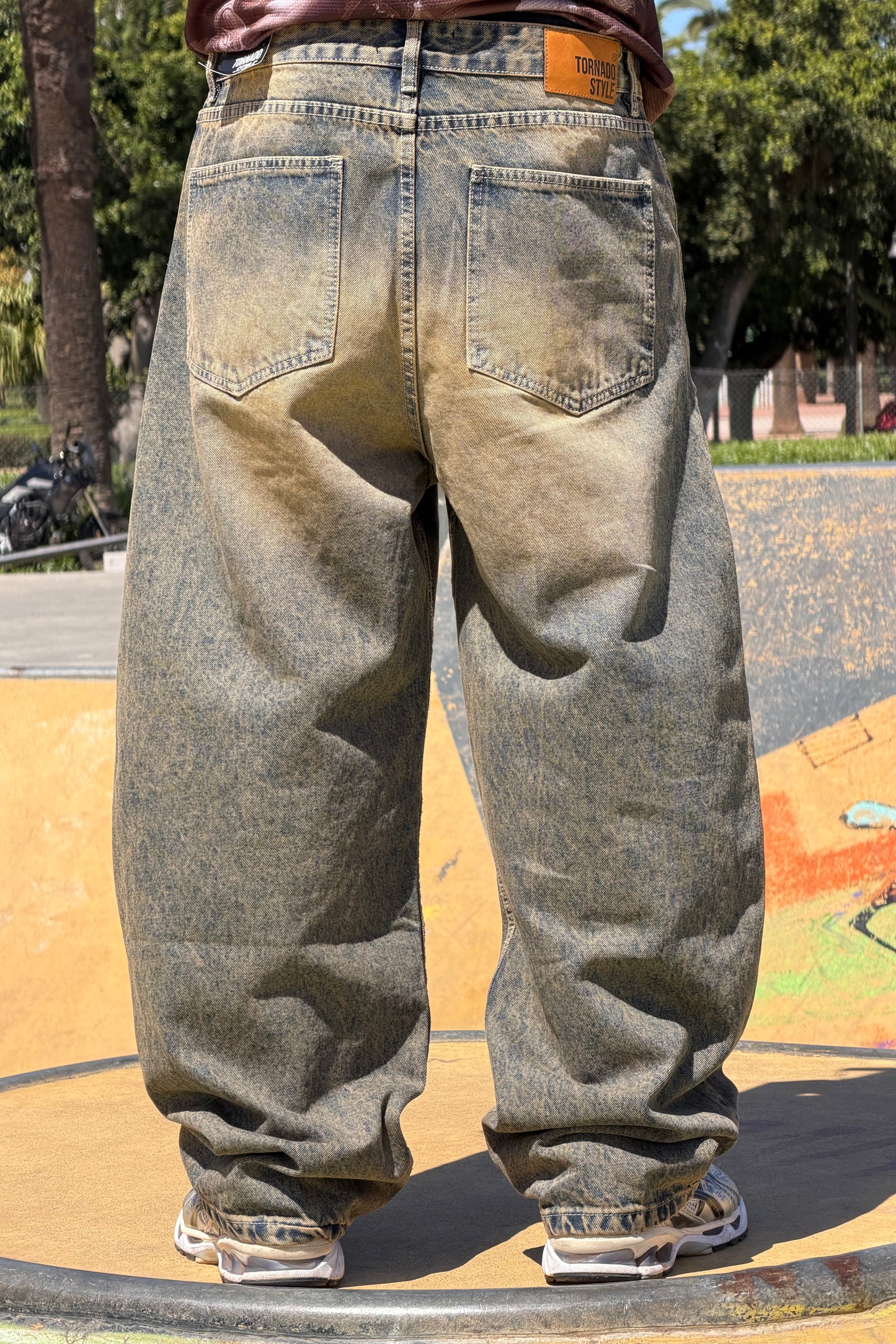 SUPPER BAGGY JEANS TORNADO STYLE DIRTY BROWN