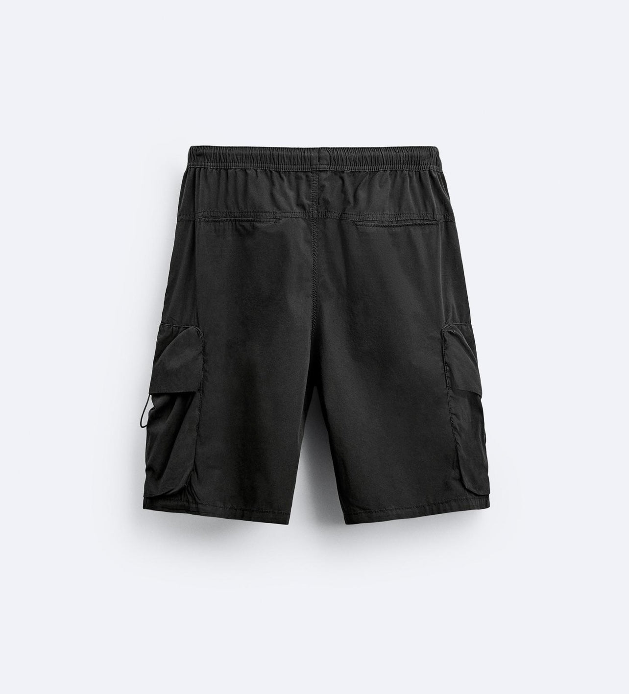 FADED CARGO BERMUDA SHORTS NOIR ZARA