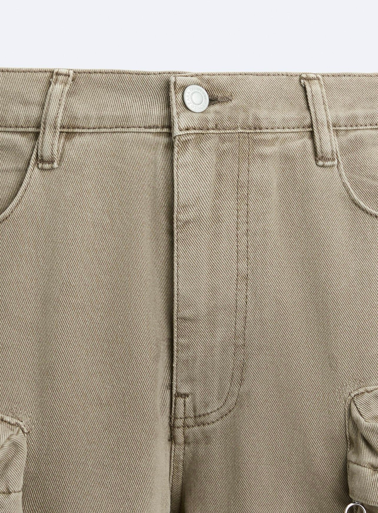CARGO POCKET DENIM BERMUDA SHORTS ZARA