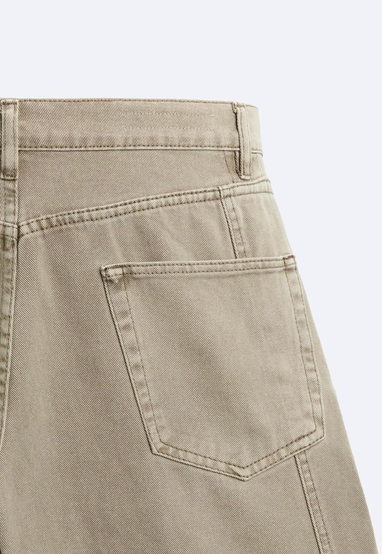 CARGO POCKET DENIM BERMUDA SHORTS ZARA