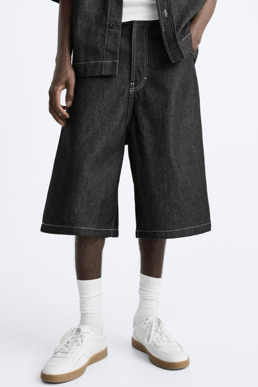 CARPENTER BERMUDA SHORTS WHITH POCKET ZARA