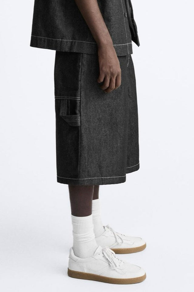 CARPENTER BERMUDA SHORTS WHITH POCKET ZARA