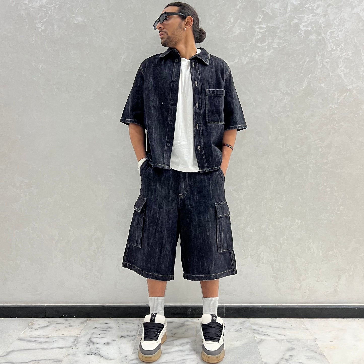 ENSEMBLE DENIM CARGO ZARA