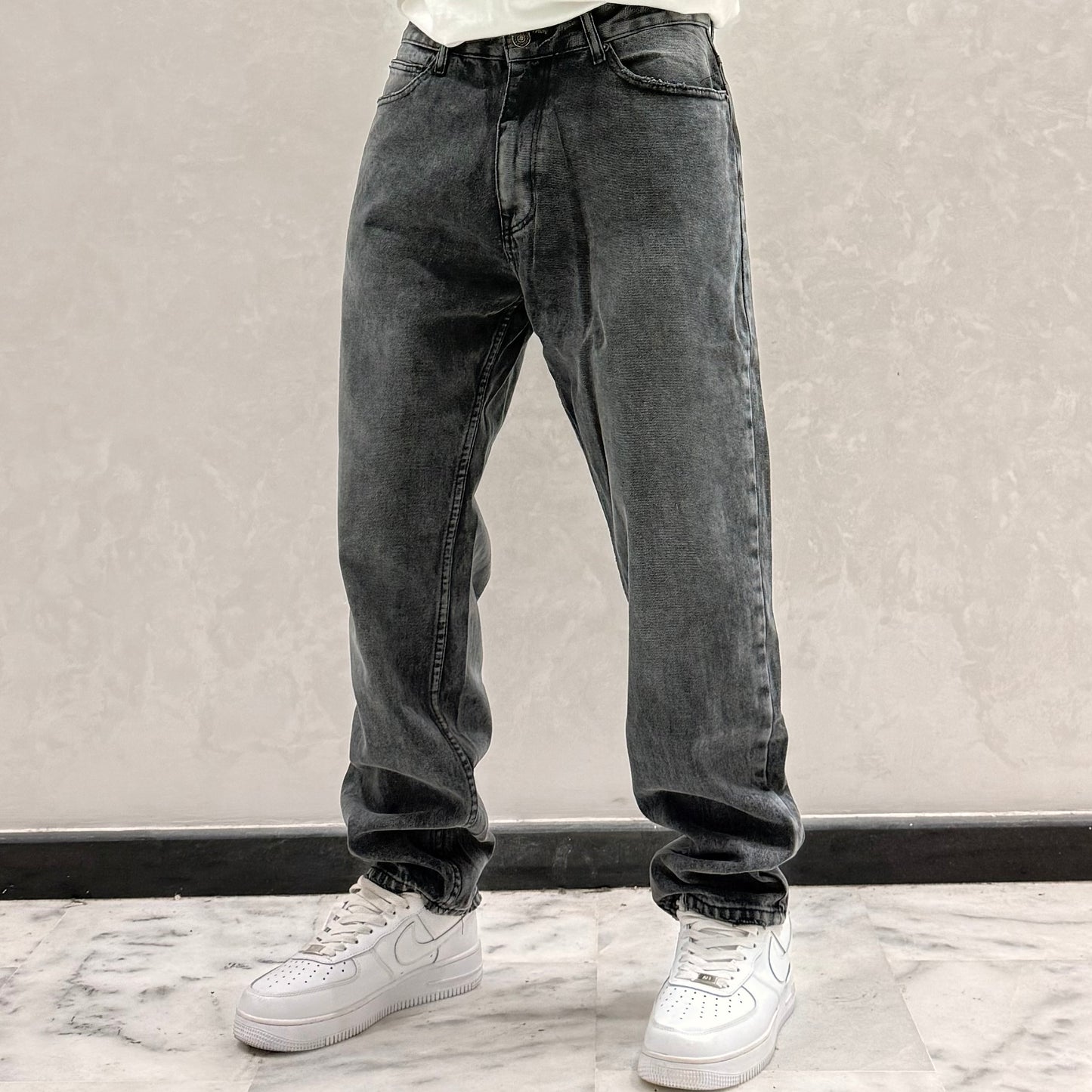 RELAXED JEANS GRIS
