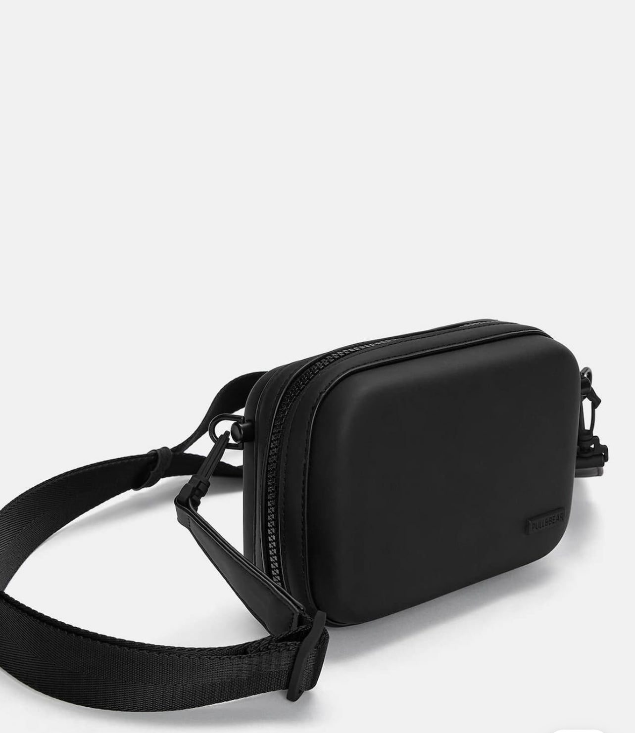 RIGID RUBBERISED CROSSBODY BAG NOIR P&B