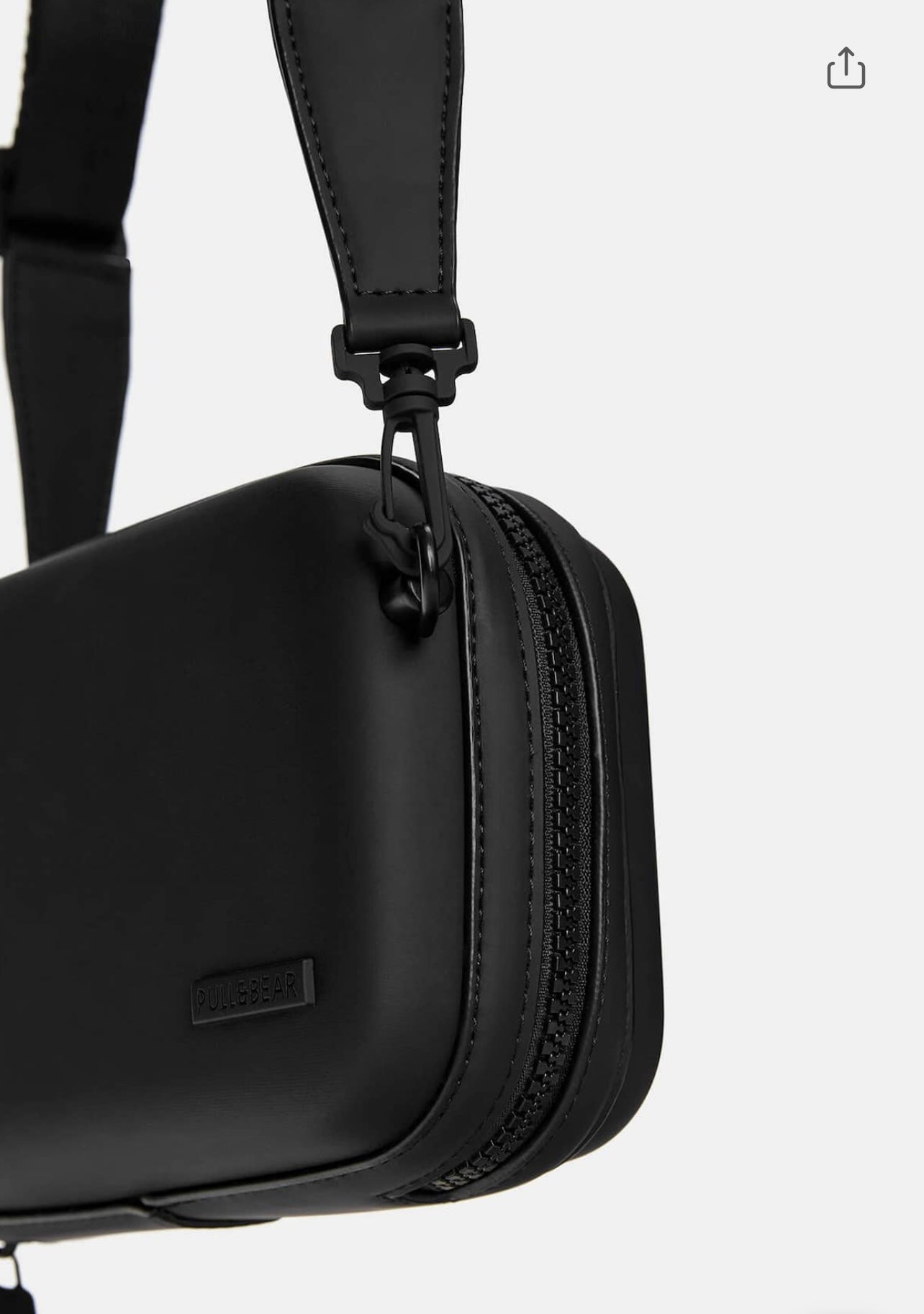 RIGID RUBBERISED CROSSBODY BAG NOIR P&B