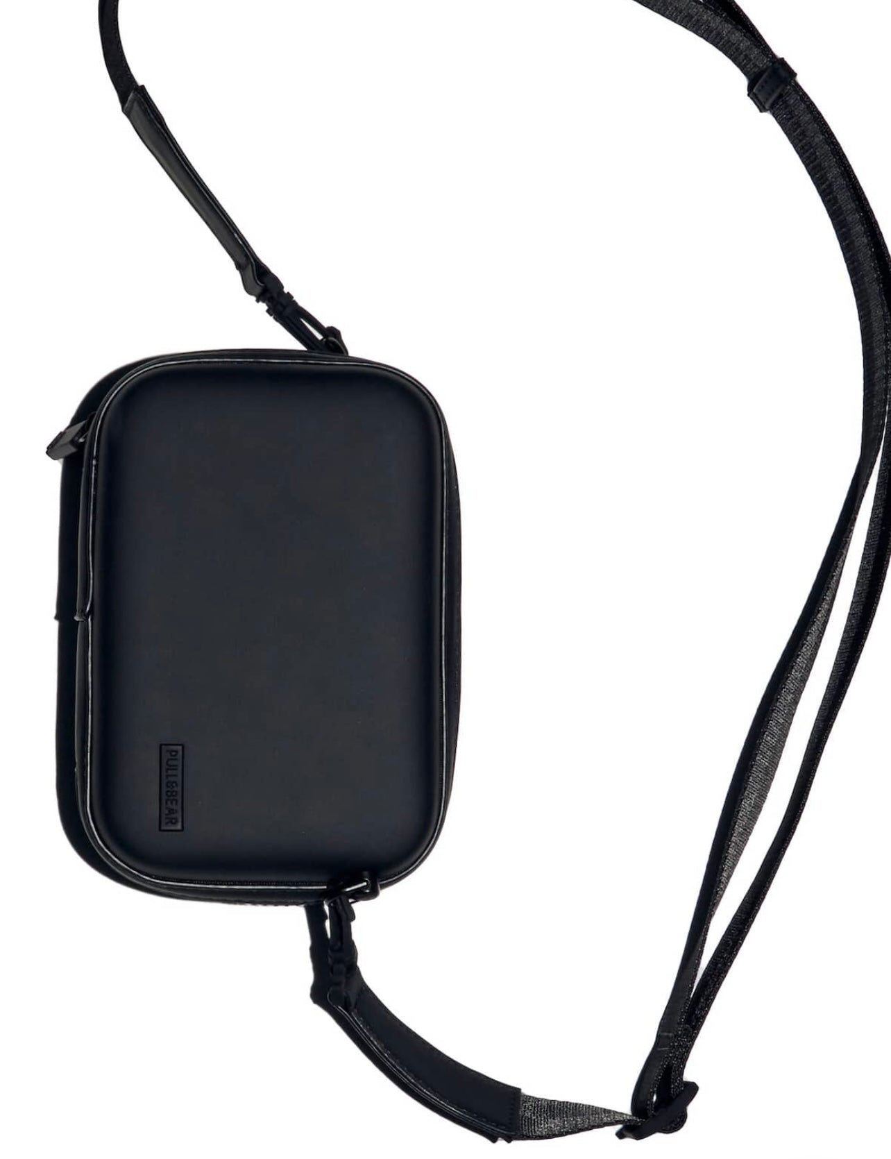 RIGID RUBBERISED CROSSBODY BAG NOIR P&B