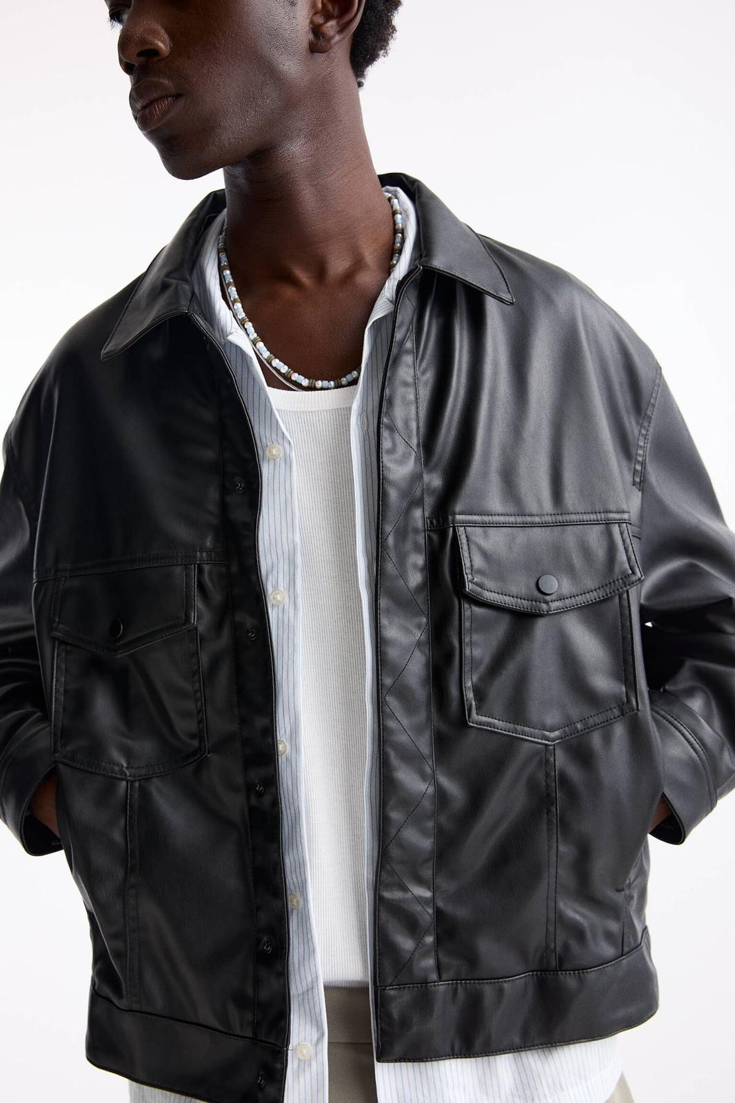 JACKET LEATHER EFFECT ORIGINAL PULL AND BEAR