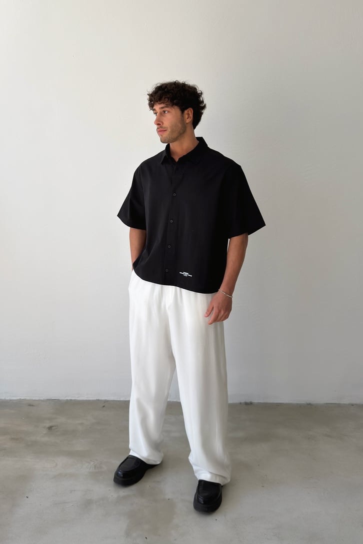 CHEMISE CROP BR BLACK 10-216