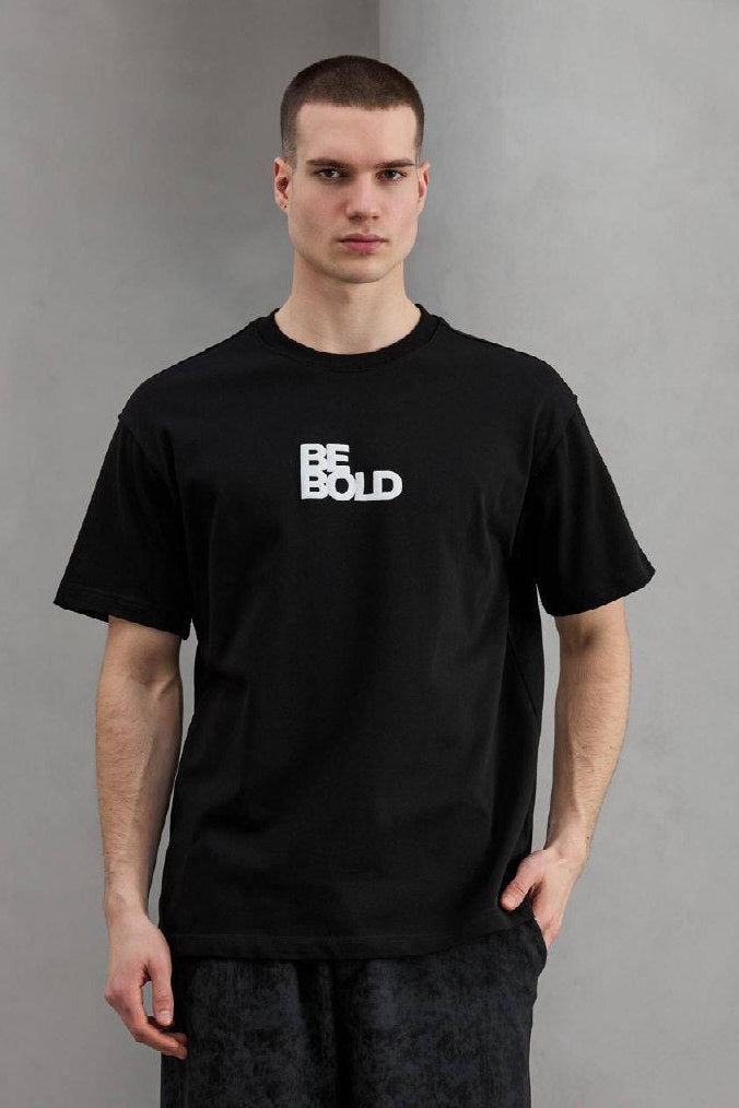 T-SHIRT EK BE BOLD BLACK