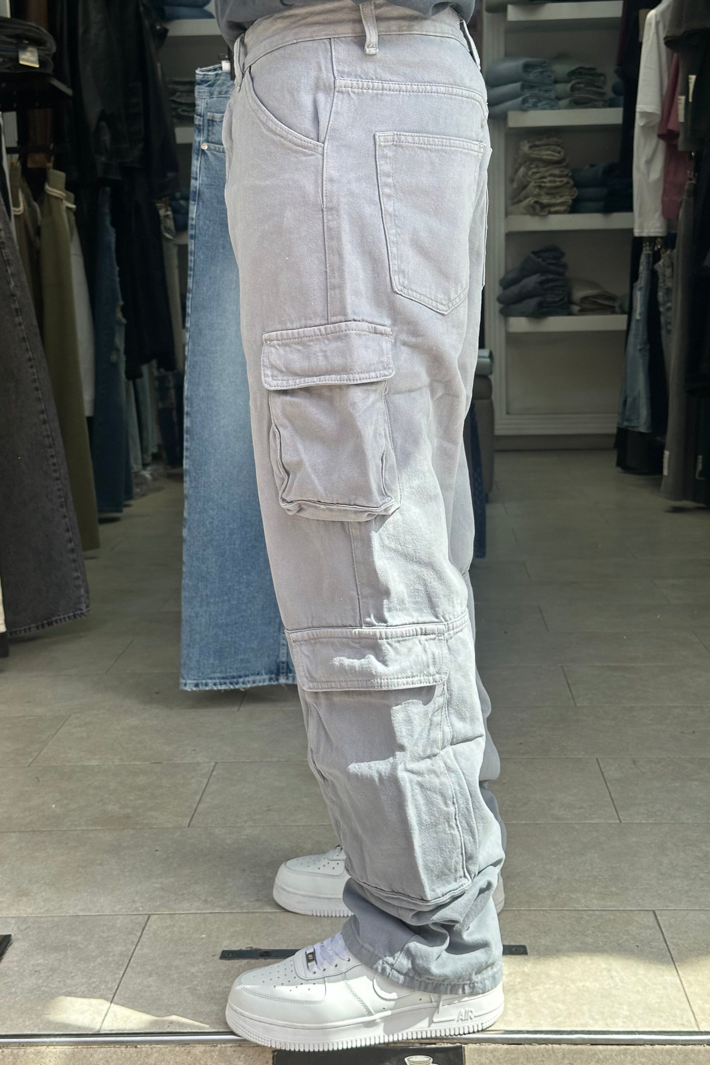 CARGO 8 POCHES GRIS