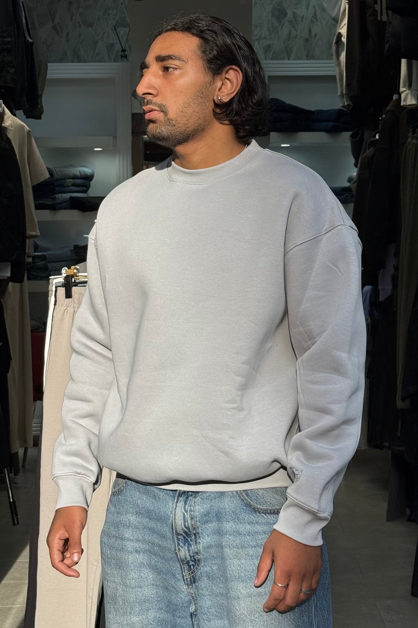 SWEATSHIRT OVERSIZE GRIS