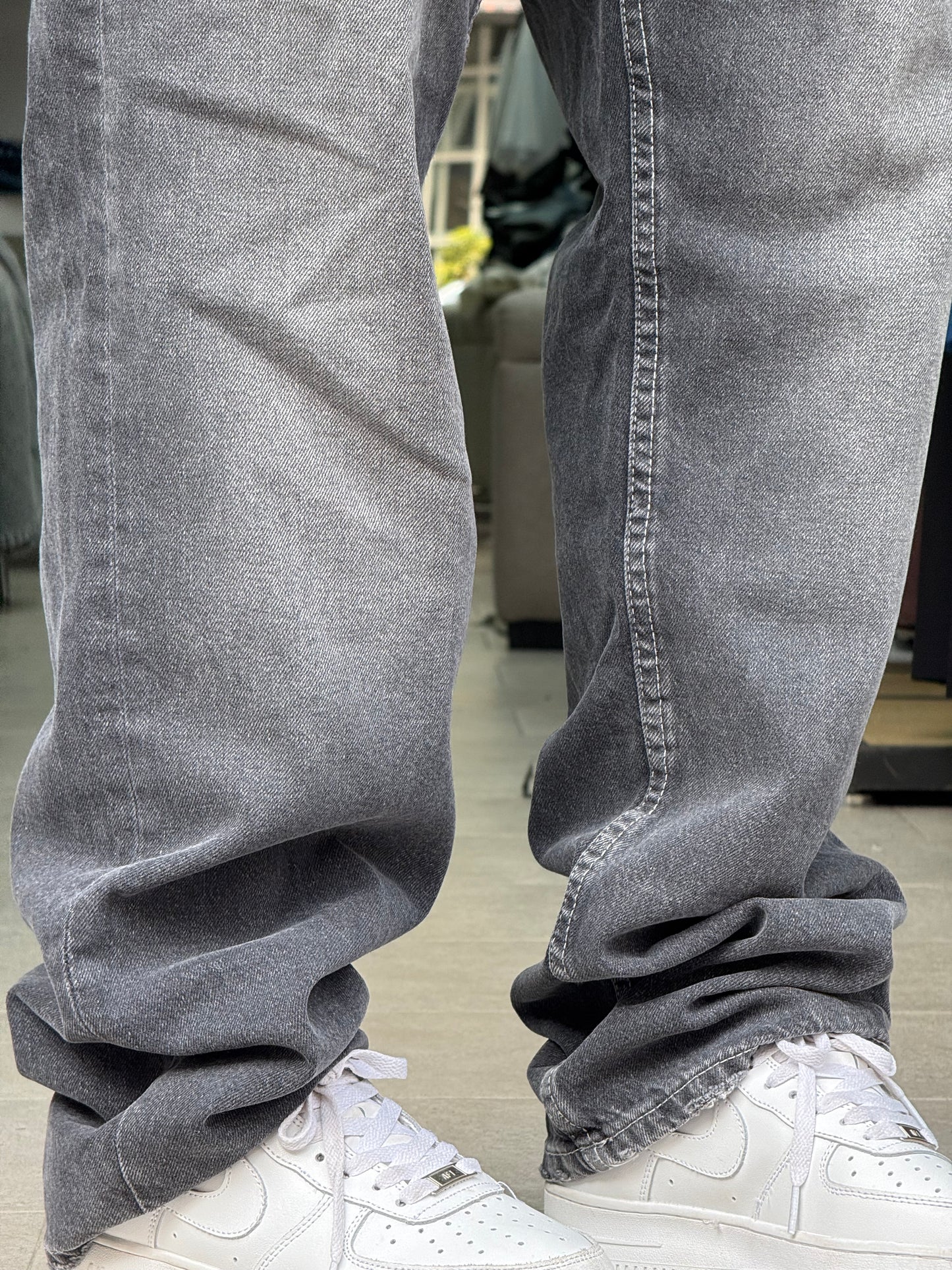 BAGGY JEANS GRIS NOIR