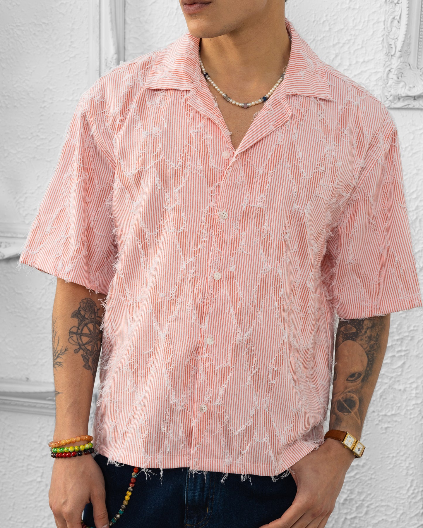 CHEMISE OFF THE SYSTEM ROUGE
