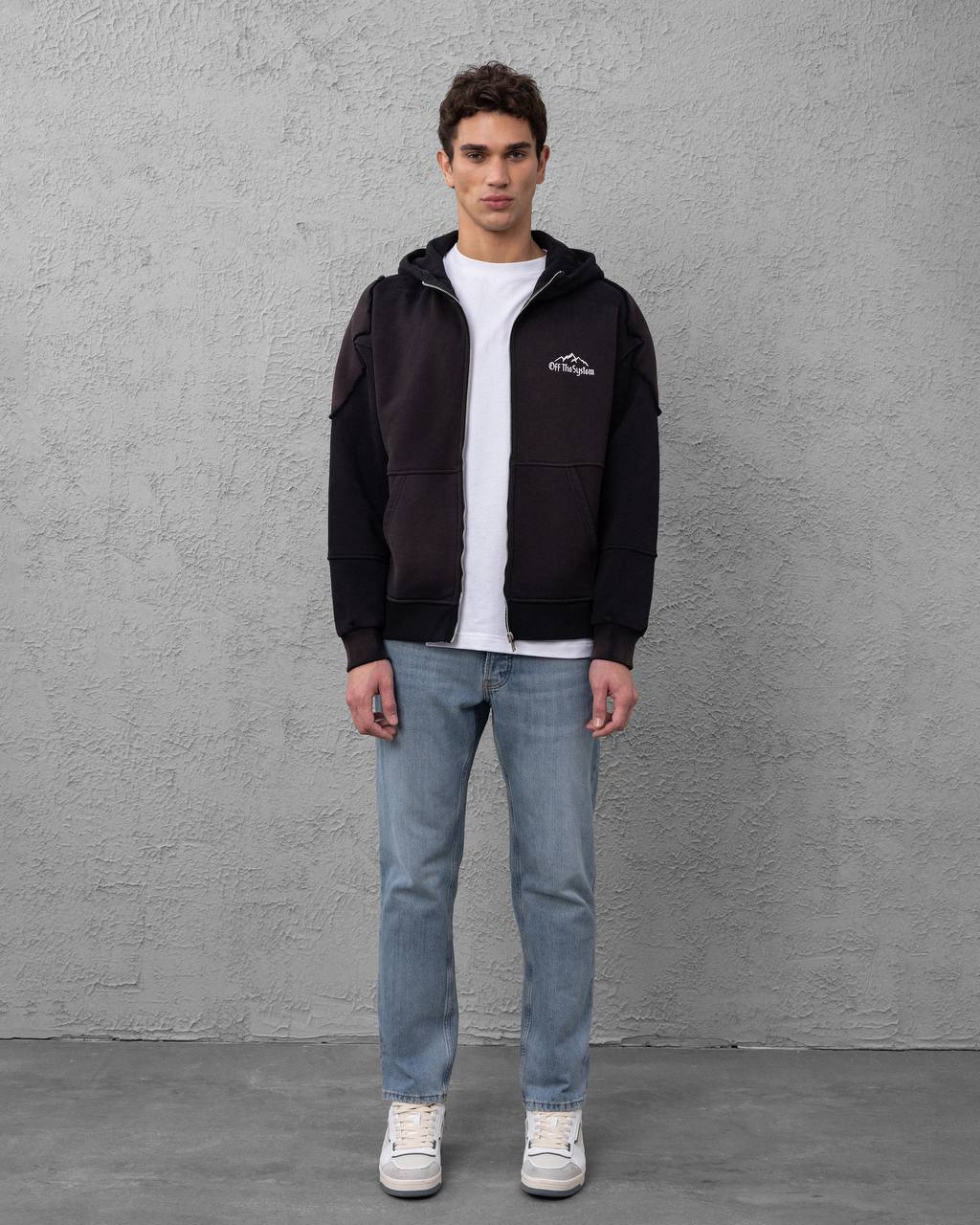 CROPPED ZIPPED HOODIE OFF THE SYSTEM