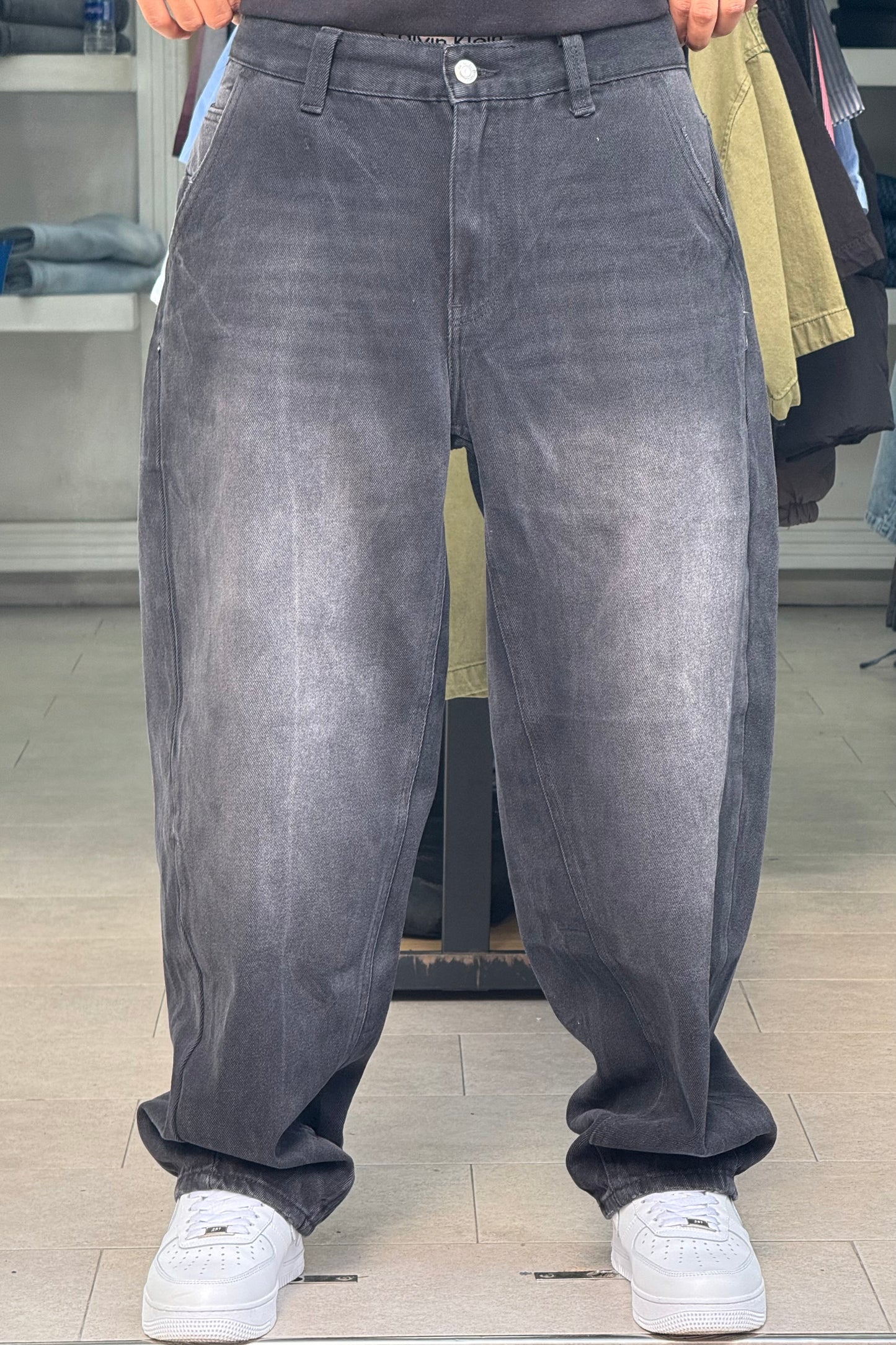 BALLOON FIT JEANS NOIR