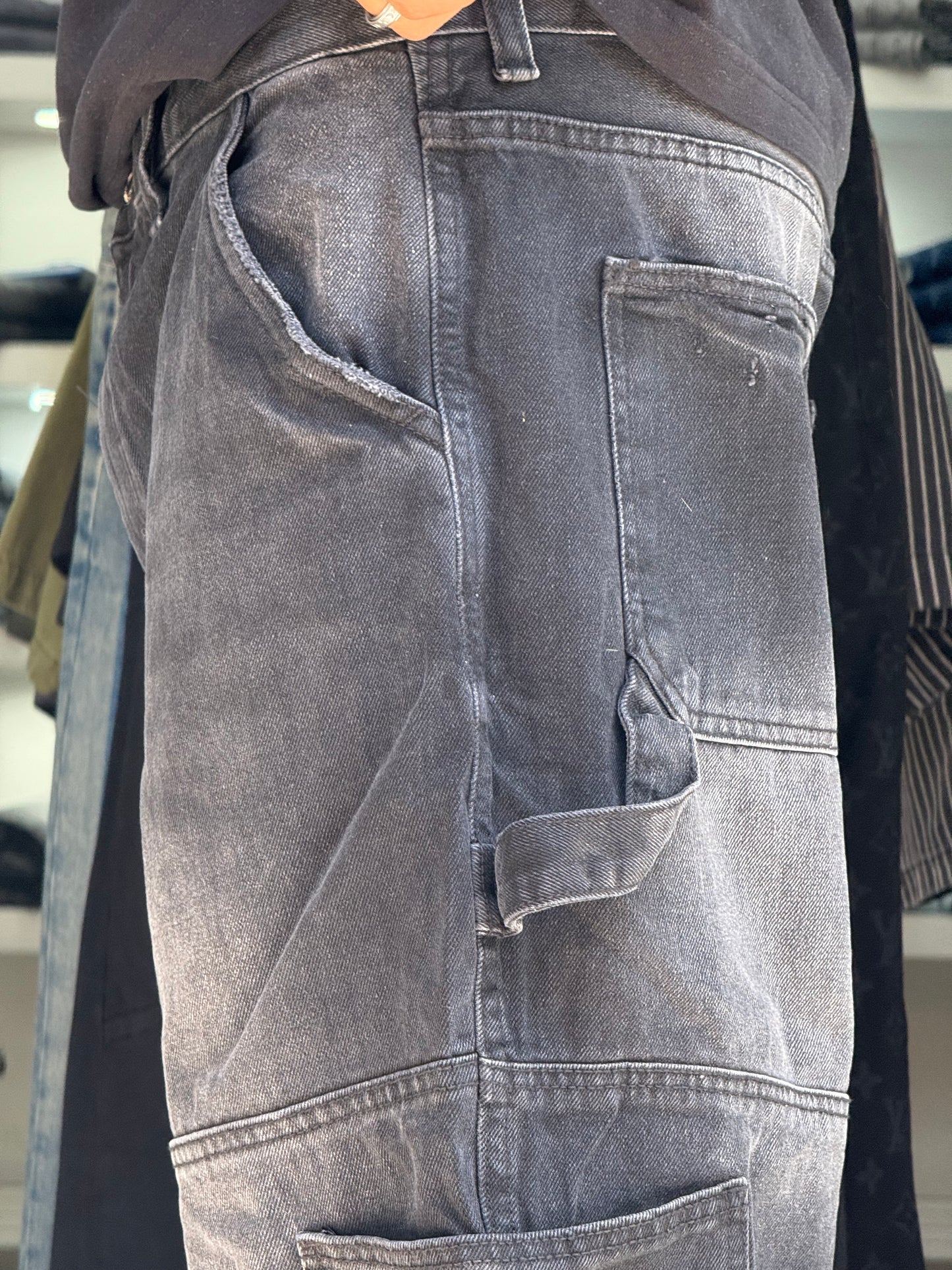 CARGO JEANS NOIR SK