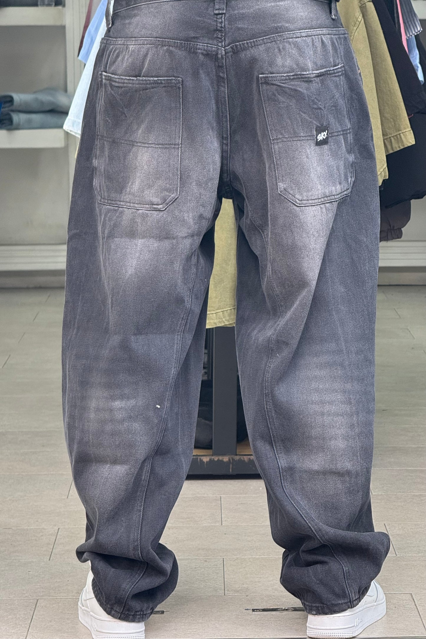 BALLOON FIT JEANS NOIR