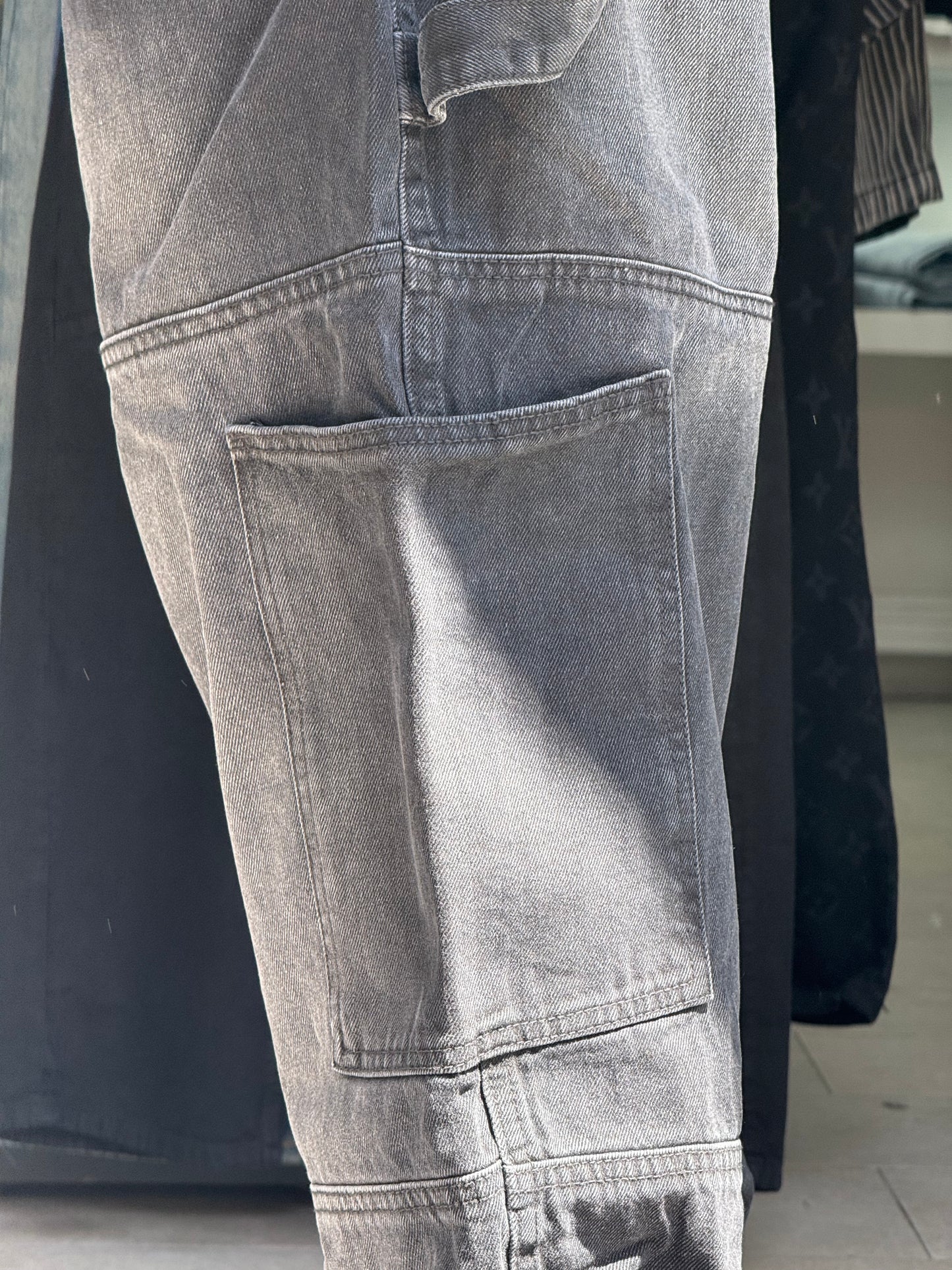 CARGO JEANS NOIR SK