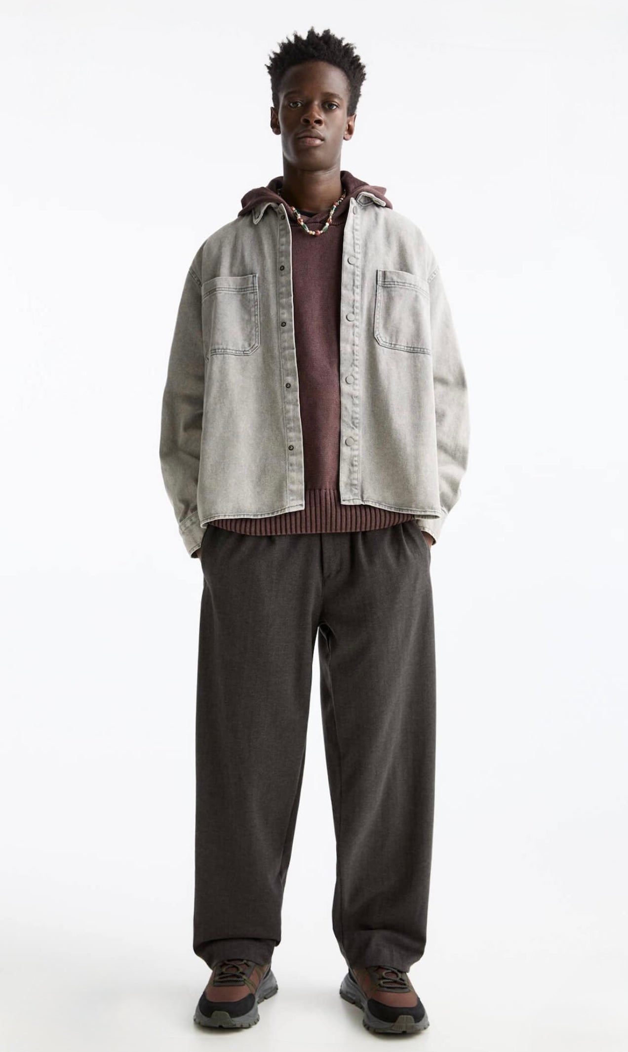 SURCHEMISE GRIS PULL & BEAR