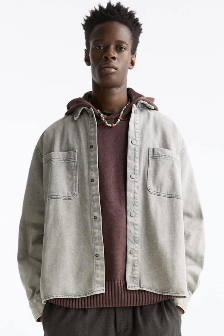 SURCHEMISE GRIS PULL & BEAR