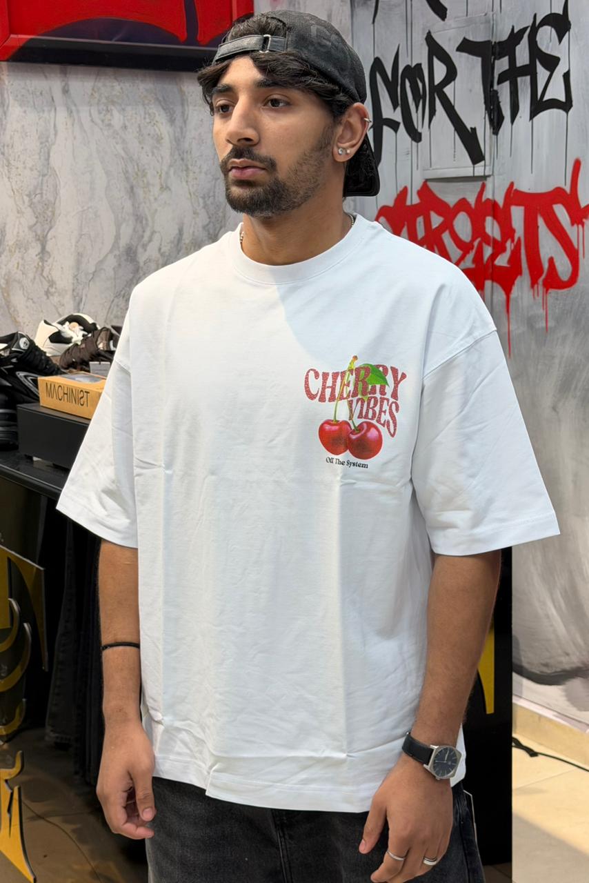 T-SHIRT CHERRY VIBES WHITE