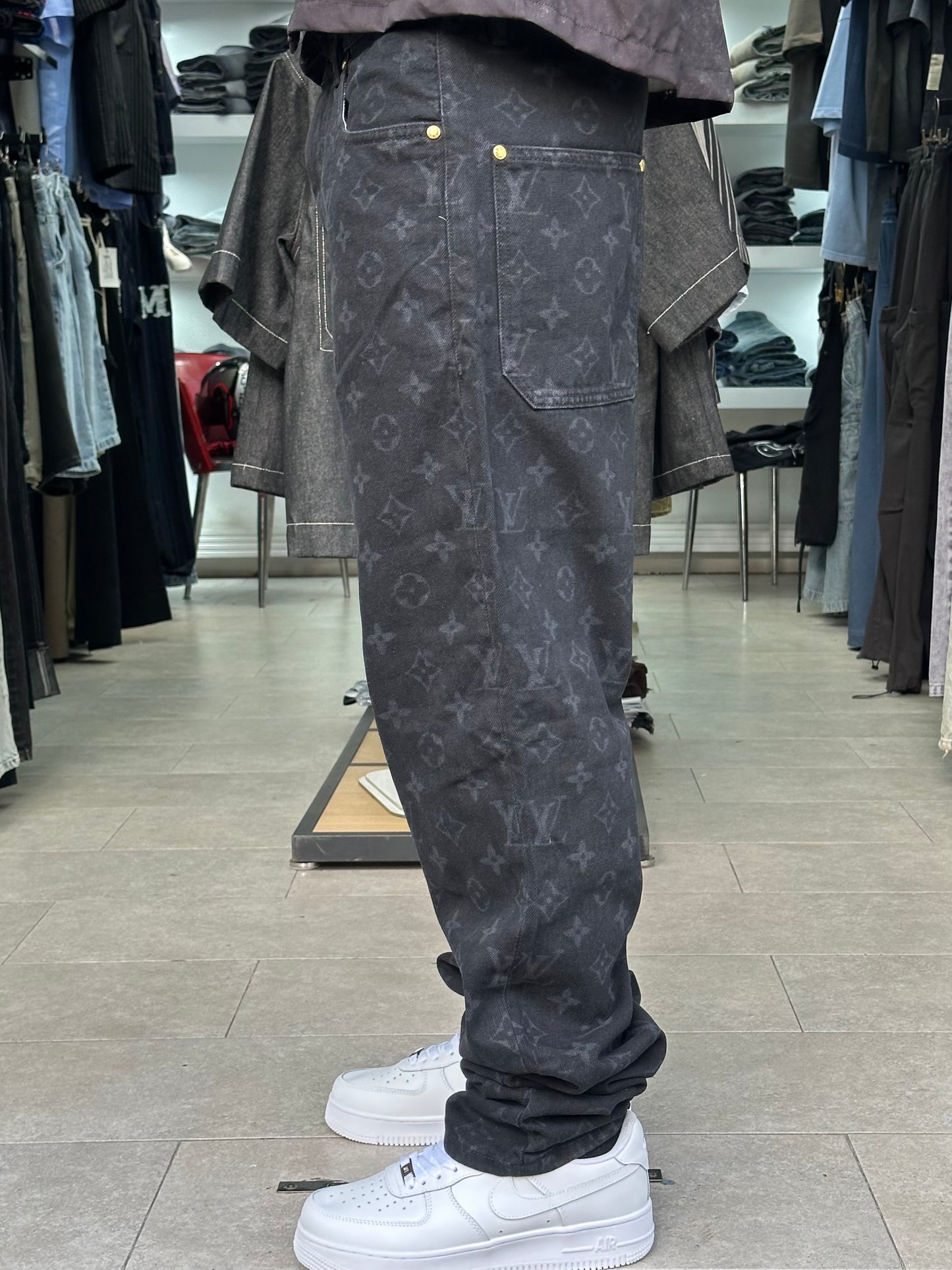 BAGGY JEANS LV LASER NOIR